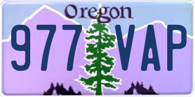 OR license plate 977VAP