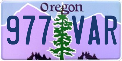 OR license plate 977VAR