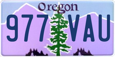 OR license plate 977VAU