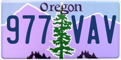 OR license plate 977VAV