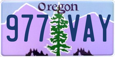 OR license plate 977VAY