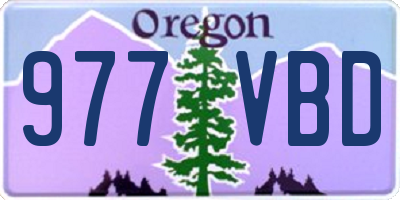 OR license plate 977VBD