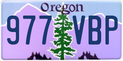 OR license plate 977VBP