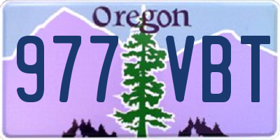 OR license plate 977VBT