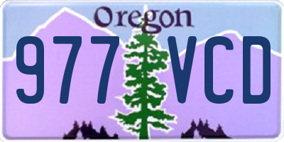 OR license plate 977VCD