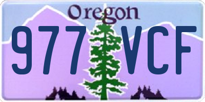 OR license plate 977VCF