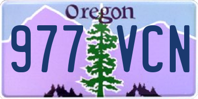 OR license plate 977VCN