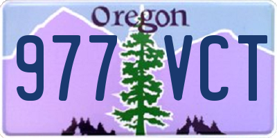 OR license plate 977VCT
