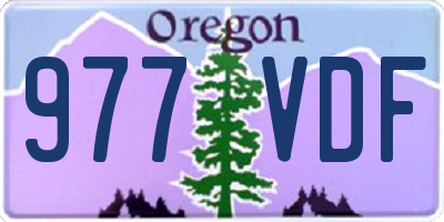 OR license plate 977VDF