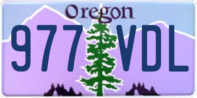OR license plate 977VDL