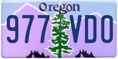 OR license plate 977VDO