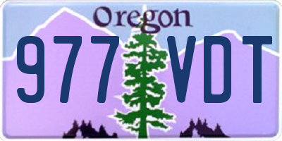 OR license plate 977VDT