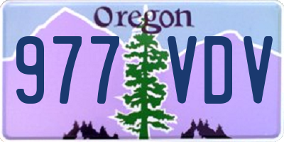 OR license plate 977VDV