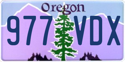 OR license plate 977VDX