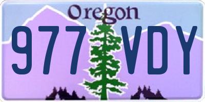 OR license plate 977VDY