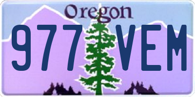 OR license plate 977VEM