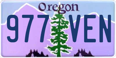 OR license plate 977VEN