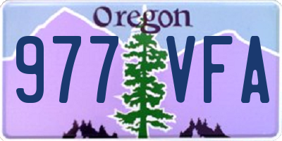 OR license plate 977VFA