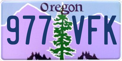 OR license plate 977VFK