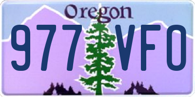 OR license plate 977VFO