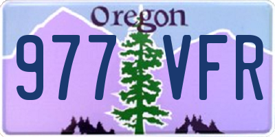 OR license plate 977VFR