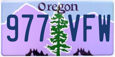 OR license plate 977VFW