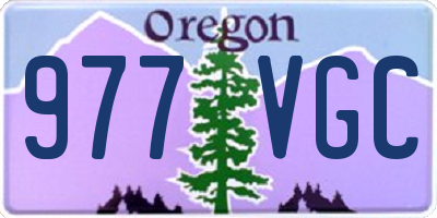 OR license plate 977VGC