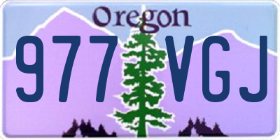 OR license plate 977VGJ