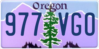 OR license plate 977VGO