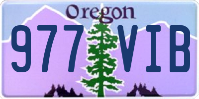 OR license plate 977VIB