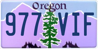 OR license plate 977VIF