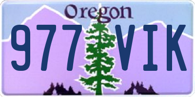 OR license plate 977VIK