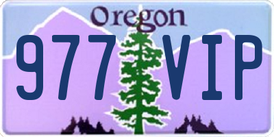 OR license plate 977VIP