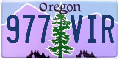 OR license plate 977VIR