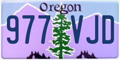 OR license plate 977VJD