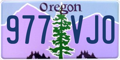 OR license plate 977VJO