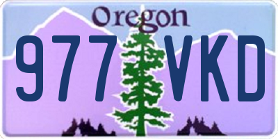 OR license plate 977VKD