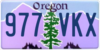OR license plate 977VKX