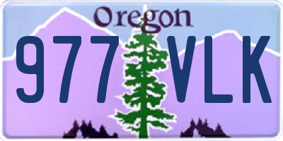 OR license plate 977VLK