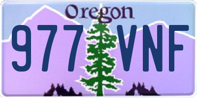 OR license plate 977VNF