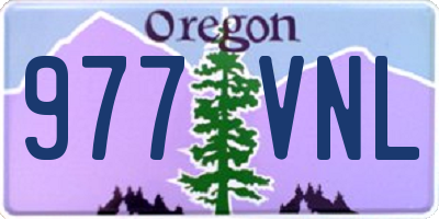OR license plate 977VNL