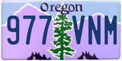 OR license plate 977VNM