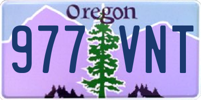 OR license plate 977VNT