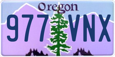 OR license plate 977VNX