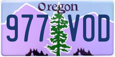 OR license plate 977VOD