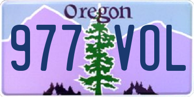 OR license plate 977VOL
