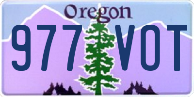 OR license plate 977VOT