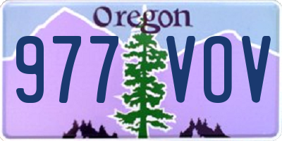 OR license plate 977VOV