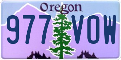 OR license plate 977VOW