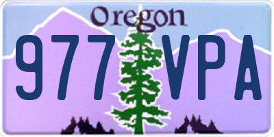 OR license plate 977VPA